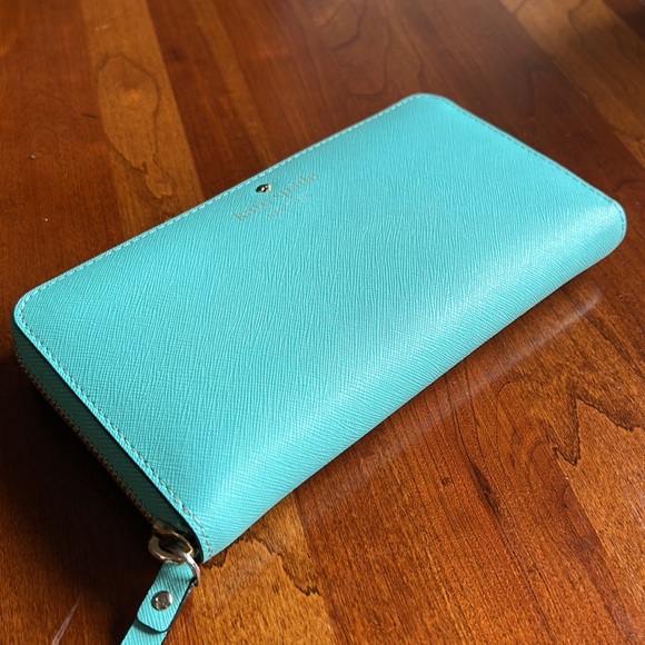kate spade Handbags - Kate Spade Spencer Zip-Around Continental Wallet in Turquoise